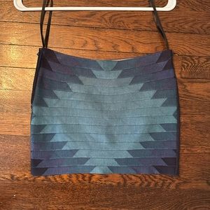 Haute Hippie Aztec bandage mini skirt - XS